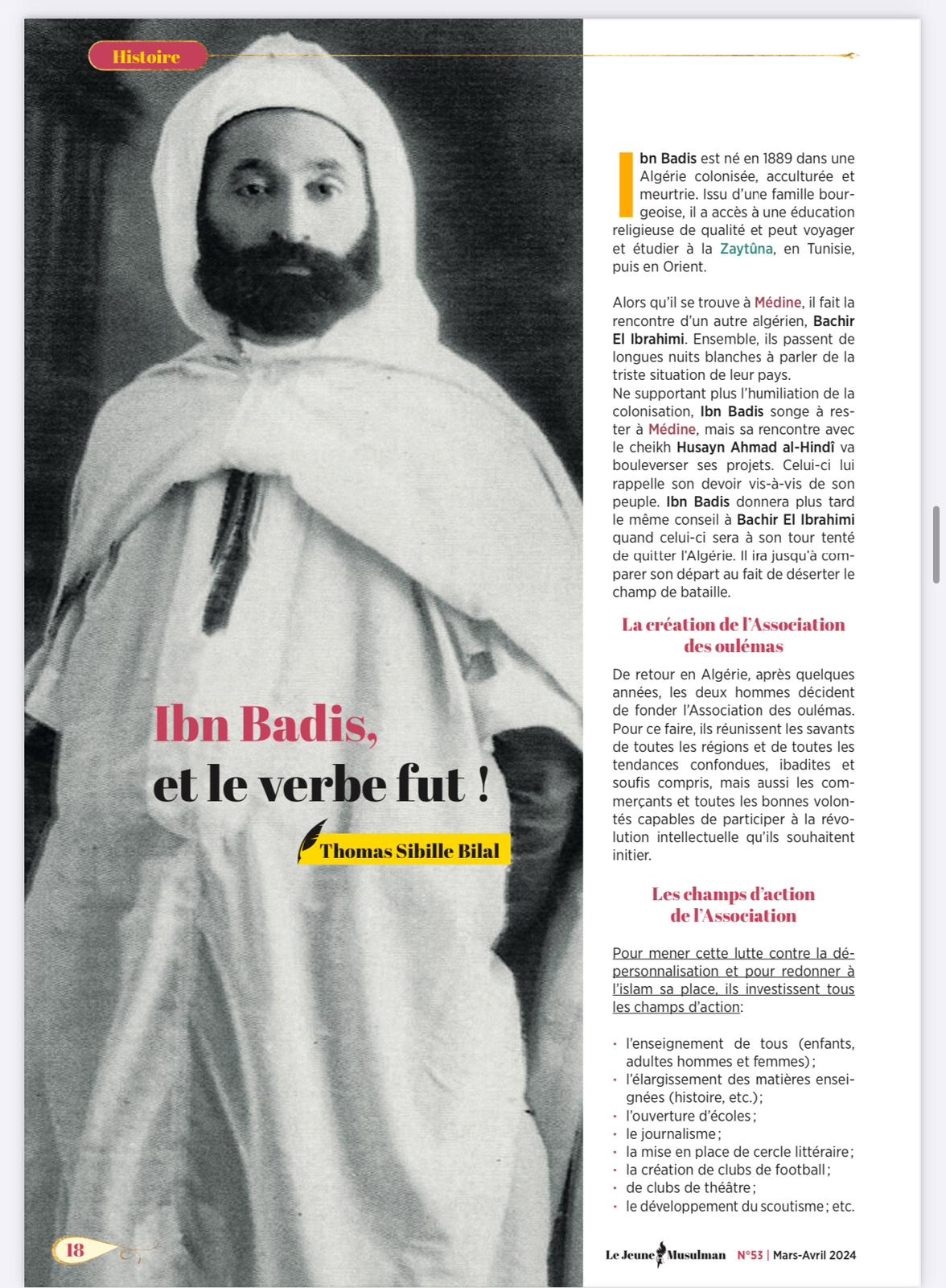 Article sur Ibn Badis