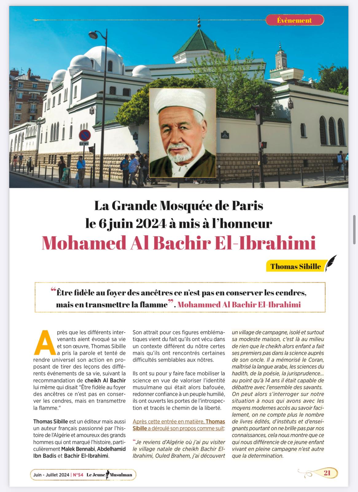 Article sur Ibrahimi