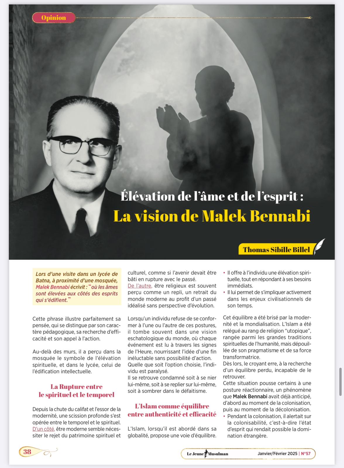 Article sur la Vision de Bennabi