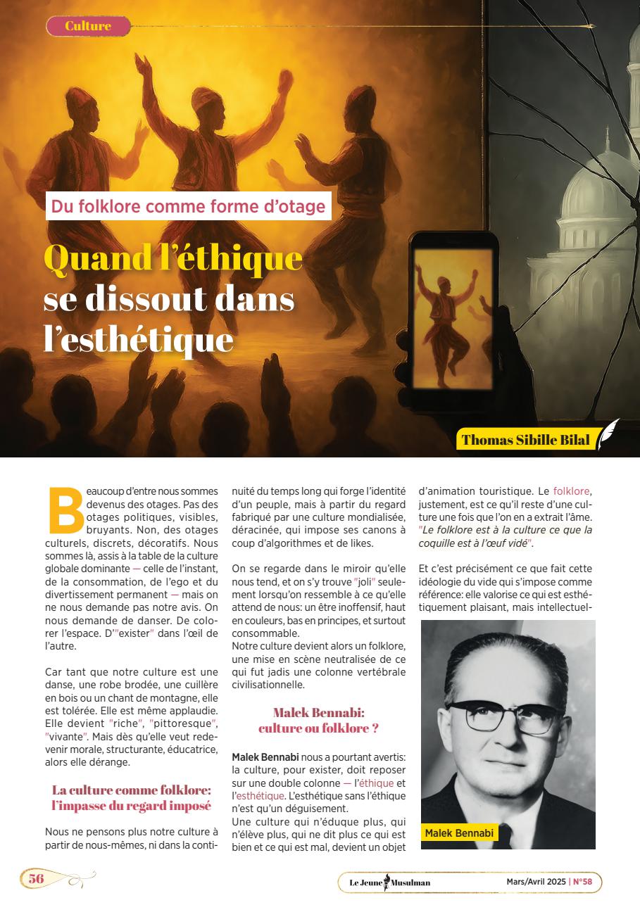 Article sur l'Éthique et l'Esthétique